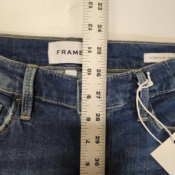 FRAME Le Skinny De Jeanne Colorblock Pocket Mid Rise Ankle Skinny SZ 30 NWT - Picture 11 of 12
